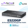 TP-Link Omada ES220GP 20-Port Gigabit Easy Managed Switch – 16-Port PoE+, 150W PoE Budget, 2 Gigabit RJ45, 2 SFP, Omada SDN