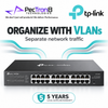 TP-Link Omada ES224G 24-Port Gigabit Easy Managed Switch – Layer 2, Omada SDN, VLAN, QoS, Rackmount