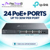 TP-Link Omada ES228GMP 28-Port Gigabit Easy Managed PoE+ Switch – 24 PoE+ Ports, 384W PoE Budget, 2 Gigabit RJ45 + 2 SFP Uplinks, Omada SDN
