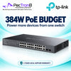 TP-Link Omada ES228GMP 28-Port Gigabit Easy Managed PoE+ Switch – 24 PoE+ Ports, 384W PoE Budget, 2 Gigabit RJ45 + 2 SFP Uplinks, Omada SDN