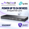 TP-Link Omada ES228GP 28-Port Gigabit Easy Managed Switch with 24-Port PoE+, 250W PoE Budget, 2× Gigabit RJ45 Uplink, 2× Gigabit SFP, Omada SDN