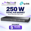 TP-Link Omada ES228GP 28-Port Gigabit Easy Managed Switch with 24-Port PoE+, 250W PoE Budget, 2× Gigabit RJ45 Uplink, 2× Gigabit SFP, Omada SDN