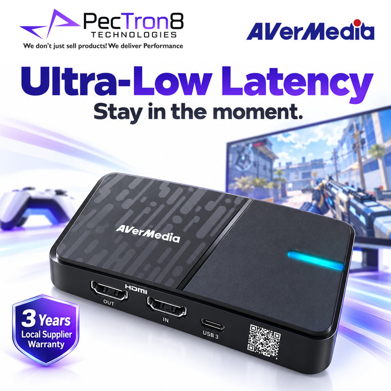 AVerMedia StreamLine MINI+ GC311G2 USB Capture Card – 1080p60 Capture, 4K60 HDR Pass-through, HDMI 2.0, USB-C