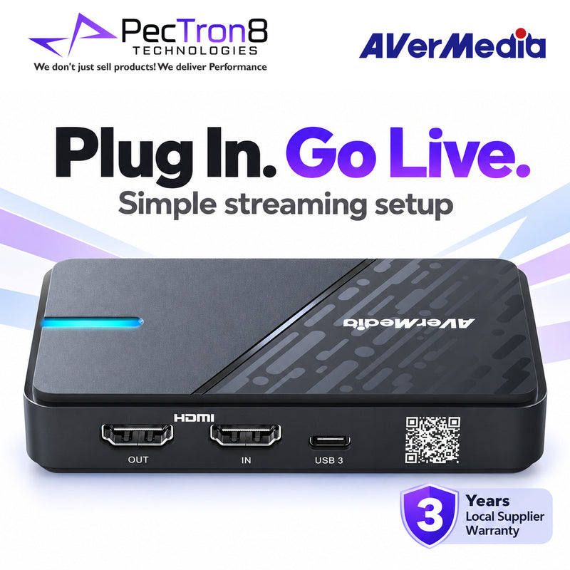 AVerMedia StreamLine MINI+ GC311G2 USB Capture Card – 1080p60 Capture, 4K60 HDR Pass-through, HDMI 2.0, USB-C