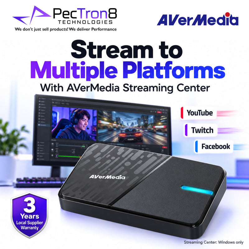 AVerMedia StreamLine MINI+ GC311G2 USB Capture Card – 1080p60 Capture, 4K60 HDR Pass-through, HDMI 2.0, USB-C