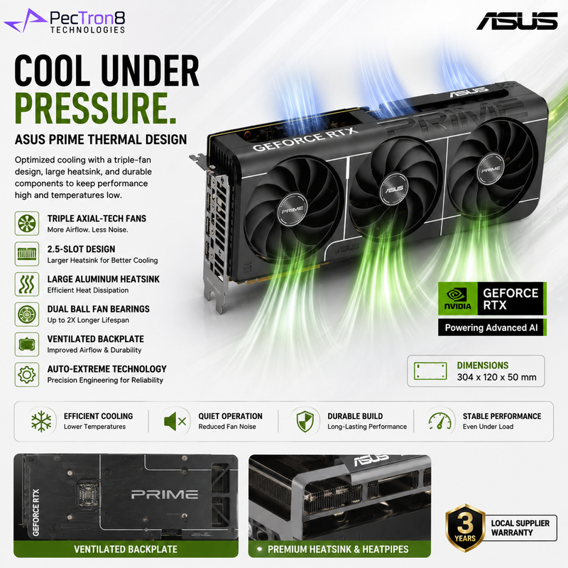 ASUS PRIME GeForce RTX 5060 Ti 8GB GDDR7 OC Edition Graphics Card | NVIDIA Blackwell | DLSS 4 | PCIe 5.0