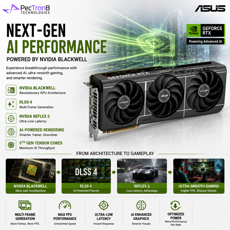 ASUS PRIME GeForce RTX 5060 Ti 8GB GDDR7 OC Edition Graphics Card | NVIDIA Blackwell | DLSS 4 | PCIe 5.0