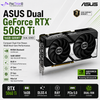 ASUS Dual GeForce RTX 5060 Ti 16GB GDDR7 Graphics Card | NVIDIA Blackwell | DLSS 4 | PCIe 5.0 | DP 2.1b