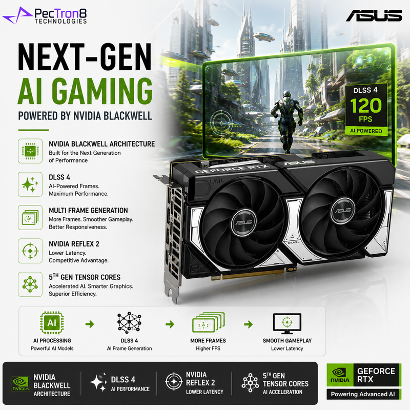 ASUS Dual GeForce RTX 5060 Ti 16GB GDDR7 OC Edition Graphics Card | Blackwell | DLSS 4 | PCIe 5.0 | DP 2.1b