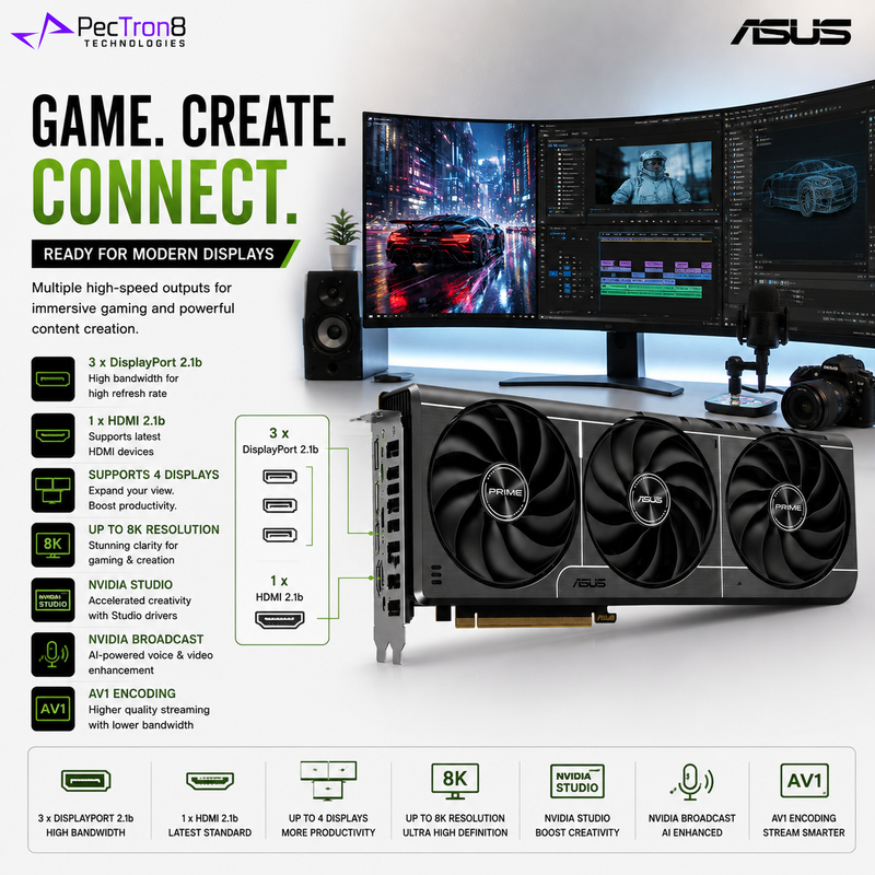ASUS PRIME GeForce RTX 5060 Ti 8GB GDDR7 Graphics Card | NVIDIA Blackwell | DLSS 4 | PCIe 5.0