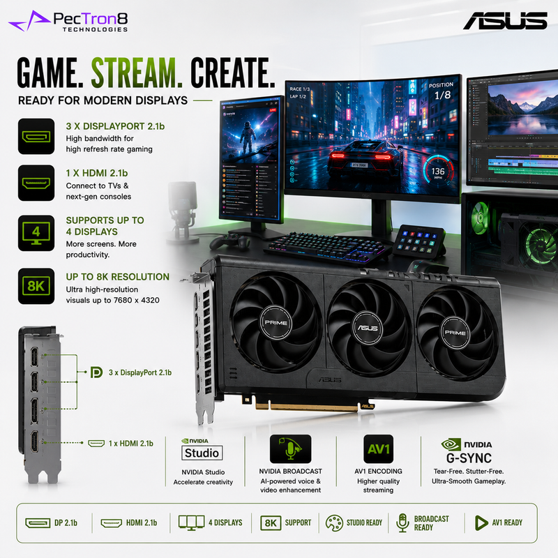 ASUS PRIME GeForce RTX 5060 8GB GDDR7 OC Edition Graphics Card | NVIDIA Blackwell | DLSS 4 | PCIe 5.0