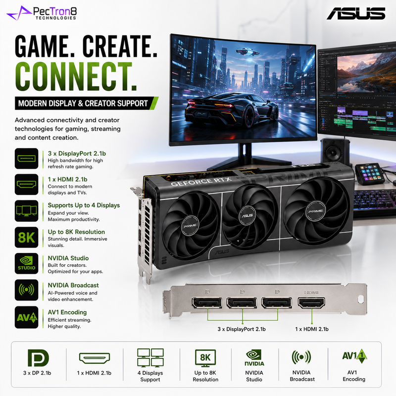 ASUS PRIME GeForce RTX 5060 Ti 16GB GDDR7 Graphics Card | NVIDIA Blackwell | DLSS 4 | PCIe 5.0