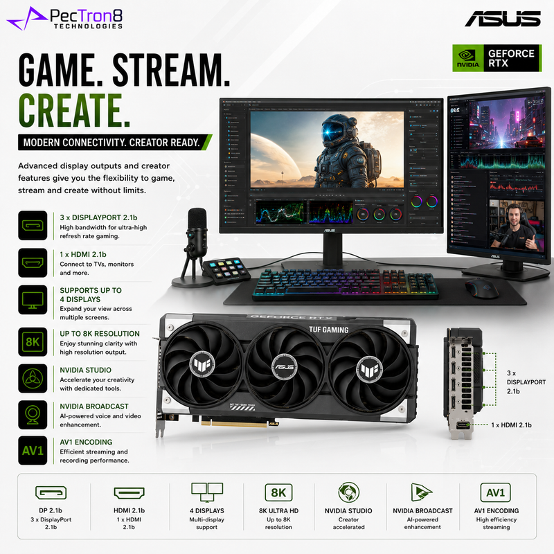 ASUS TUF Gaming GeForce RTX 5060 Ti 8GB GDDR7 OC Edition Graphics Card | NVIDIA Blackwell | DLSS 4 | PCIe 5.0