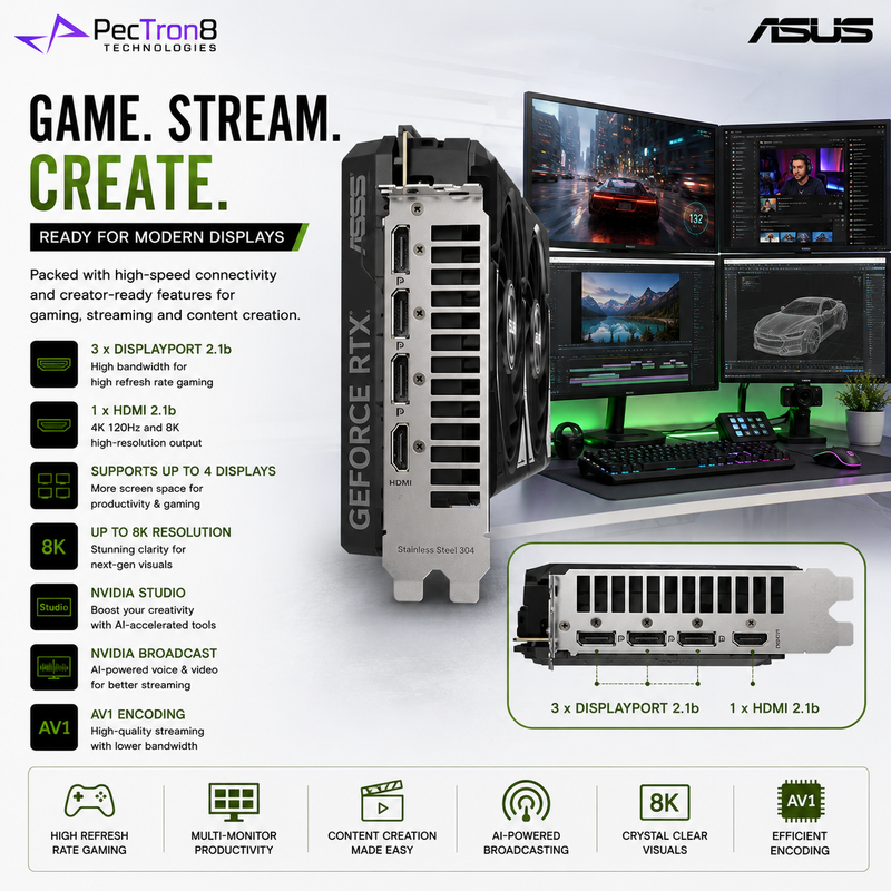 ASUS Dual GeForce RTX 5060 Ti 8GB GDDR7 OC Edition Graphics Card | NVIDIA Blackwell | DLSS 4 | PCIe 5.0