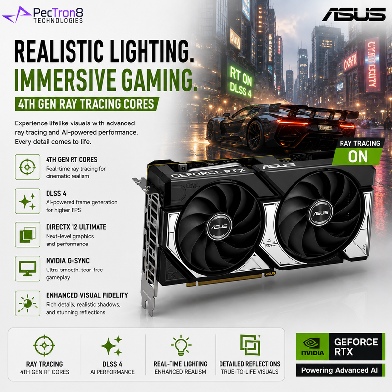 ASUS Dual GeForce RTX 5060 Ti 16GB GDDR7 Graphics Card | NVIDIA Blackwell | DLSS 4 | PCIe 5.0 | DP 2.1b