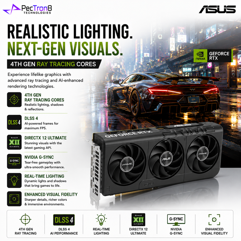ASUS PRIME GeForce RTX 5060 8GB GDDR7 OC Edition Graphics Card | NVIDIA Blackwell | DLSS 4 | PCIe 5.0