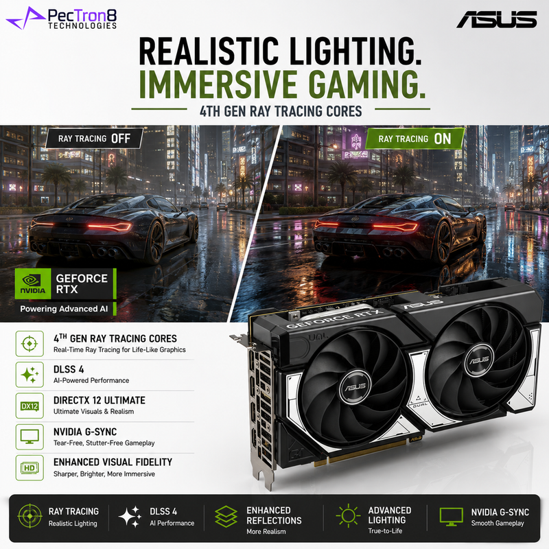ASUS Dual GeForce RTX 5060 Ti 16GB GDDR7 OC Edition Graphics Card | Blackwell | DLSS 4 | PCIe 5.0 | DP 2.1b