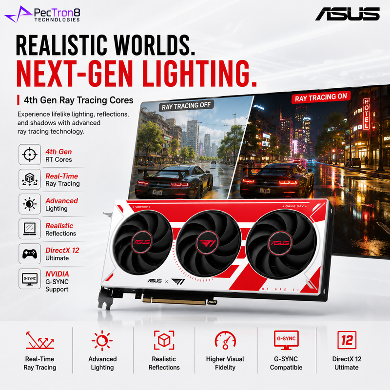 ASUS T1 GeForce RTX 5060 Ti 8GB GDDR7 OC Edition Graphics Card PCIe 5.0 DLSS 4 Ray Tracing HDMI 2.1 DisplayPort 2.1