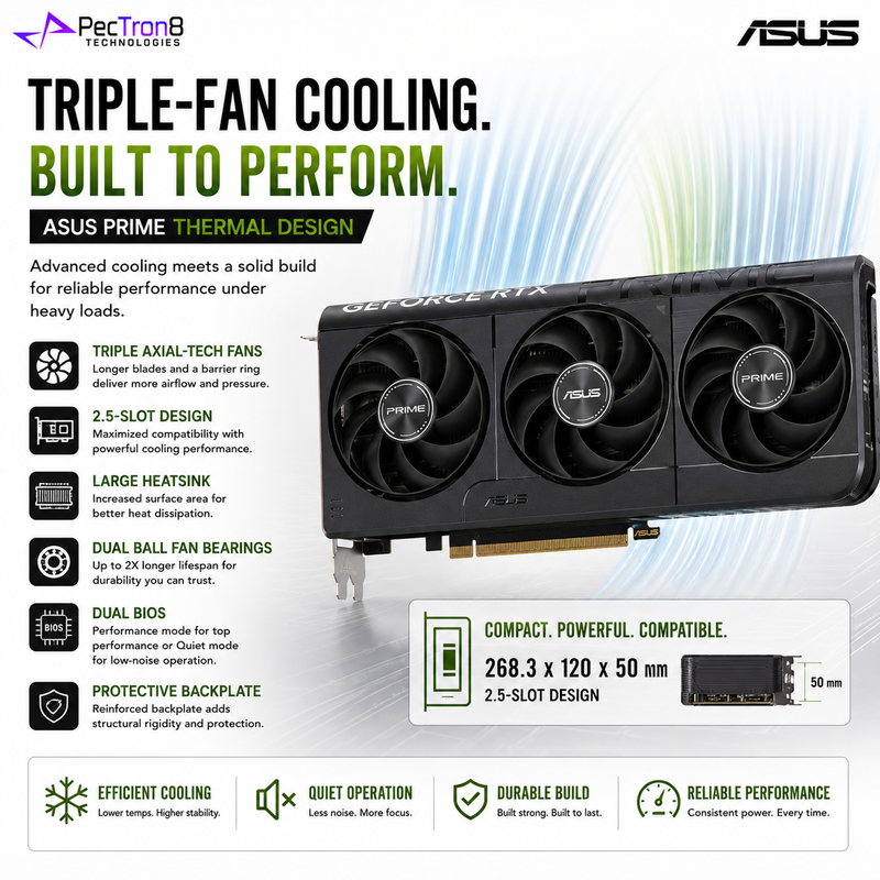 ASUS PRIME GeForce RTX 5060 8GB GDDR7 OC Edition Graphics Card | NVIDIA Blackwell | DLSS 4 | PCIe 5.0