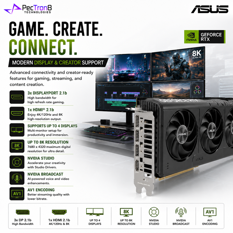 ASUS PRIME GeForce RTX 5060 8GB GDDR7 OC Edition Graphics Card | NVIDIA Blackwell | DLSS 4 | PCIe 5.0