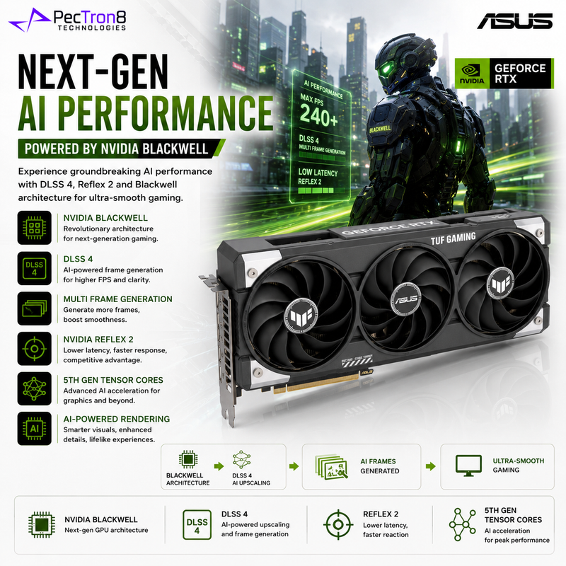ASUS TUF Gaming GeForce RTX 5060 Ti 8GB GDDR7 OC Edition Graphics Card | NVIDIA Blackwell | DLSS 4 | PCIe 5.0