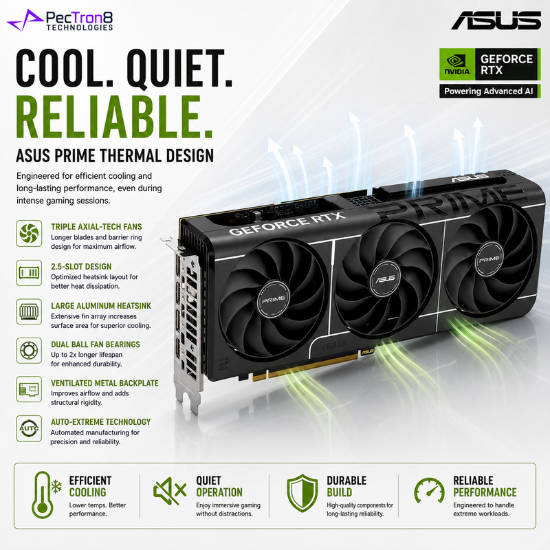 ASUS PRIME GeForce RTX 5060 Ti 16GB GDDR7 Graphics Card | NVIDIA Blackwell | DLSS 4 | PCIe 5.0 | HDMI 2.1b | DisplayPort 2.1b