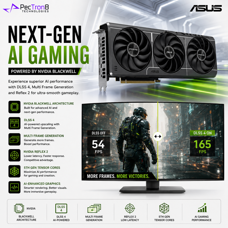 ASUS PRIME GeForce RTX 5060 Ti 8GB GDDR7 Graphics Card | NVIDIA Blackwell | DLSS 4 | PCIe 5.0