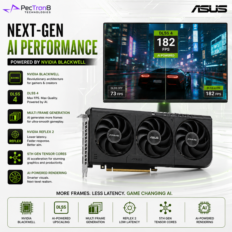 ASUS PRIME GeForce RTX 5060 8GB GDDR7 OC Edition Graphics Card | NVIDIA Blackwell | DLSS 4 | PCIe 5.0