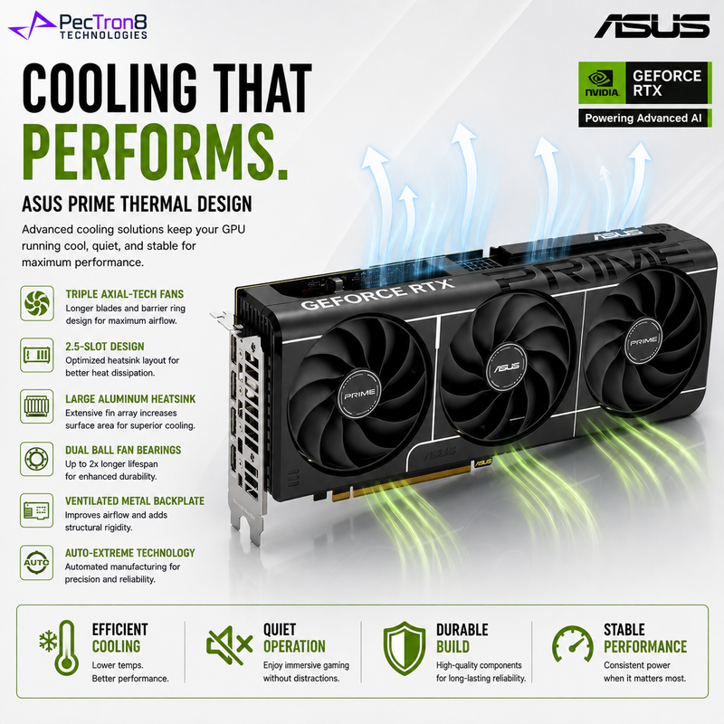 ASUS PRIME GeForce RTX 5060 Ti 16GB GDDR7 Graphics Card | NVIDIA Blackwell | DLSS 4 | PCIe 5.0 | HDMI 2.1b | DisplayPort 2.1b