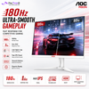 AOC AGON AG275QXW 27" QHD Fast IPS 180Hz 1ms Adaptive-Sync White Gaming Monitor Height Adjustable DisplayPort HDMI