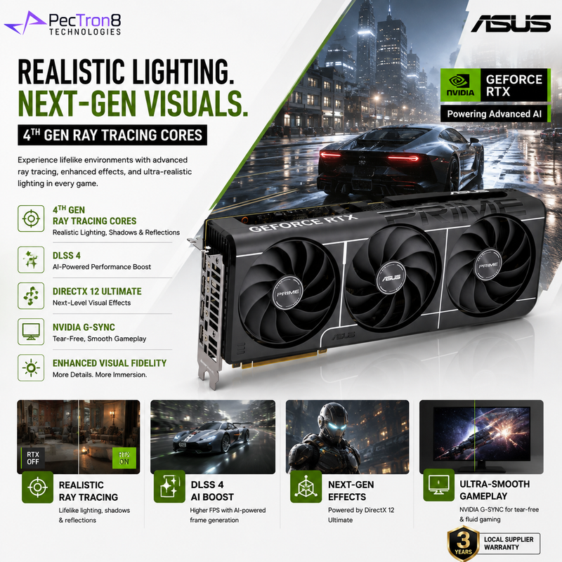 ASUS PRIME GeForce RTX 5060 Ti 8GB GDDR7 OC Edition Graphics Card | NVIDIA Blackwell | DLSS 4 | PCIe 5.0