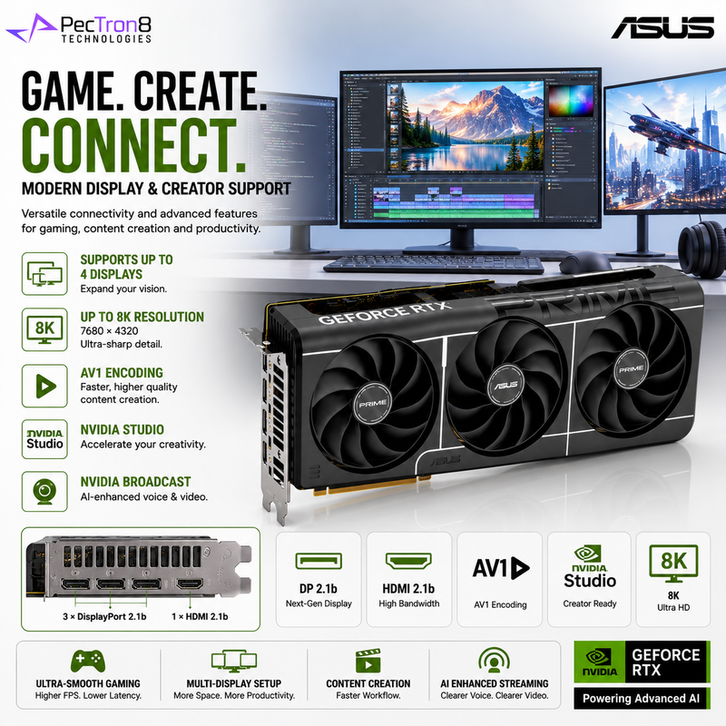 ASUS PRIME GeForce RTX 5060 Ti 8GB GDDR7 Graphics Card | NVIDIA Blackwell | DLSS 4 | PCIe 5.0