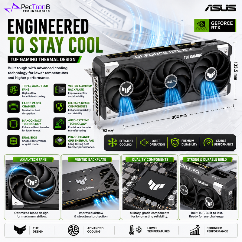 ASUS TUF Gaming GeForce RTX 5060 Ti 8GB GDDR7 OC Edition Graphics Card | NVIDIA Blackwell | DLSS 4 | PCIe 5.0