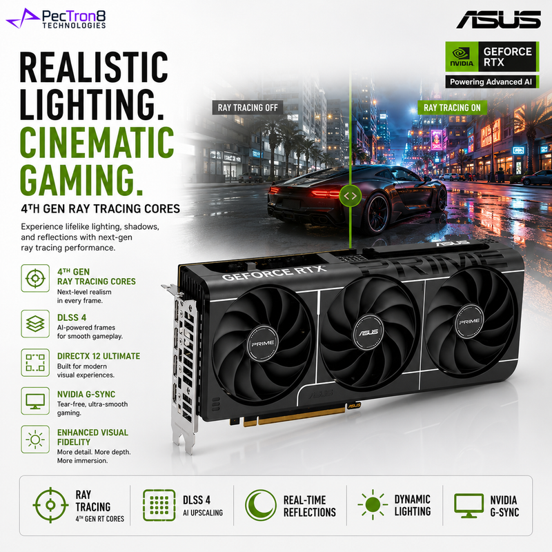 ASUS PRIME GeForce RTX 5060 Ti 16GB GDDR7 Graphics Card | NVIDIA Blackwell | DLSS 4 | PCIe 5.0 | HDMI 2.1b | DisplayPort 2.1b