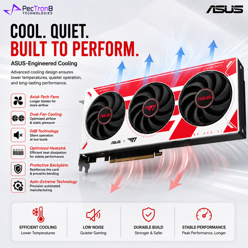 ASUS T1 GeForce RTX 5060 Ti 8GB GDDR7 OC Edition Graphics Card PCIe 5.0 DLSS 4 Ray Tracing HDMI 2.1 DisplayPort 2.1