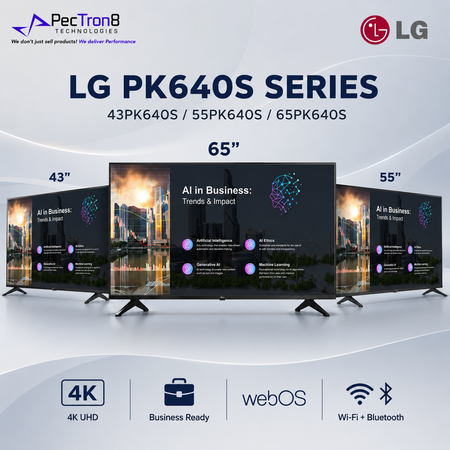 LG PK640S Series 43” / 55” / 65” 4K UHD Commercial TV Signage Display for Business