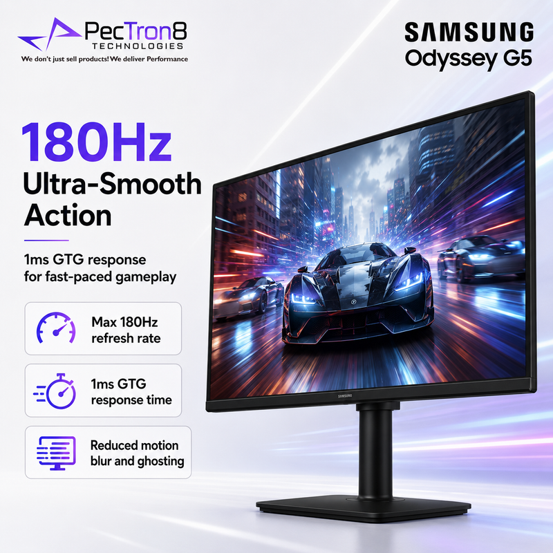 Samsung LS27FG502EEXXS Odyssey G5 27 Inch QHD 180Hz Gaming Monitor