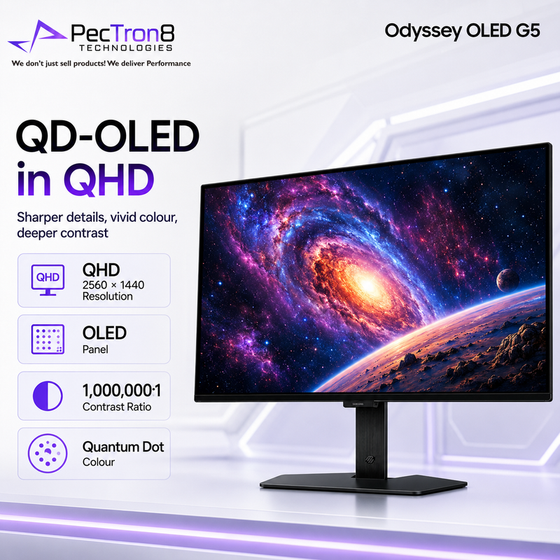 Samsung 27" Odyssey OLED G5 QHD OLED Gaming Monitor 180Hz 0.03ms