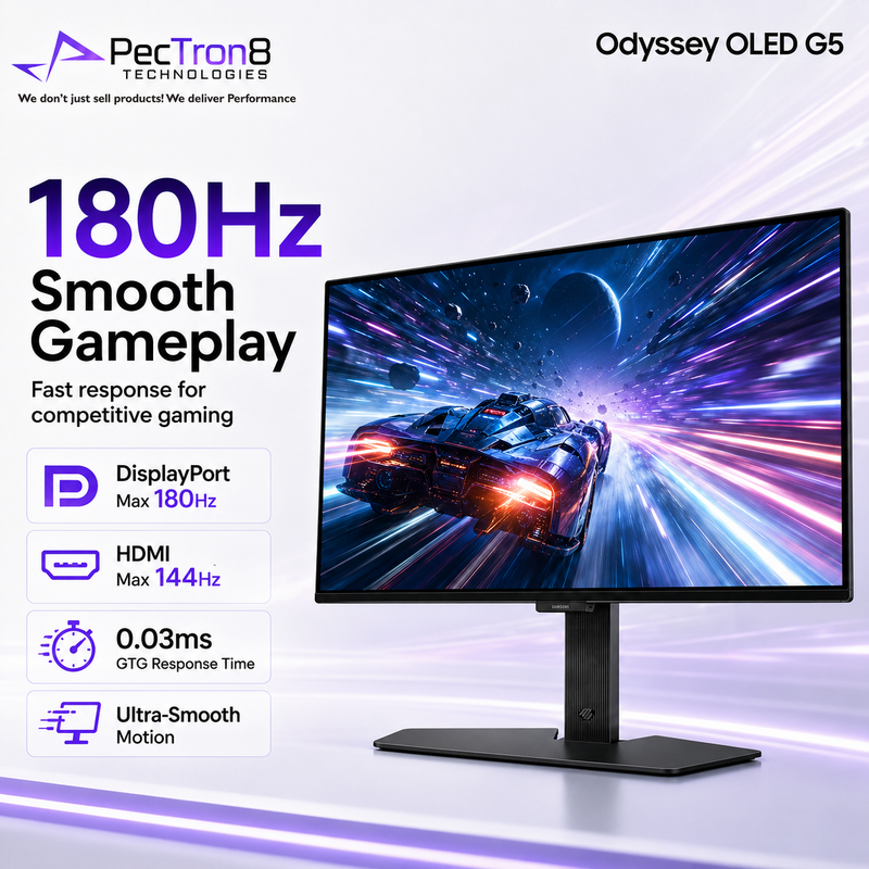 Samsung 27" Odyssey OLED G5 QHD OLED Gaming Monitor 180Hz 0.03ms