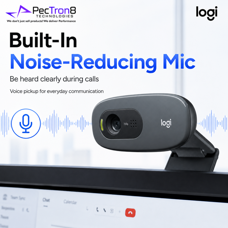Logitech C270 USB Webcam Dark Grey with Auto Light Correction