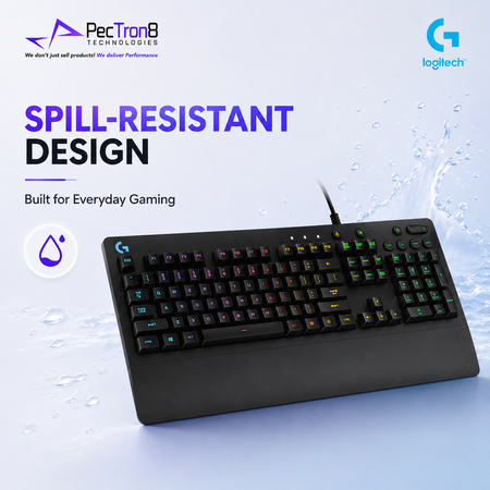 Logitech G213 RGB Gaming Keyboard Black USB Wired Keyboard for PC Gaming