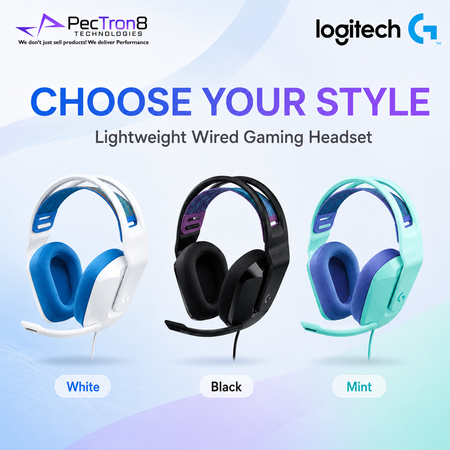 Logitech G335 Wired Gaming Headset White / black / mint for PC, PlayStation, Xbox, Switch & Mobile