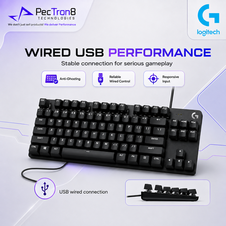 Logitech G413 TKL SE Tenkeyless Mechanical Gaming Keyboard - Black