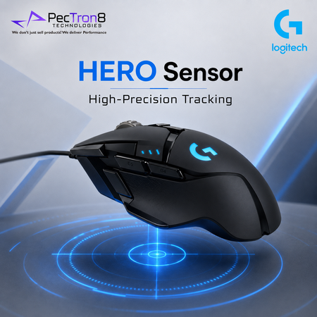 Logitech G Series G502 HERO Wired RGB Gaming Mouse - Black