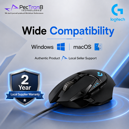 Logitech G Series G502 HERO Wired RGB Gaming Mouse - Black