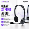Logitech H111 Multi-Device Wired Headset with Foam Ear Pads and Flexible Rotating Mic