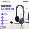 Logitech H111 Multi-Device Wired Headset with Foam Ear Pads and Flexible Rotating Mic