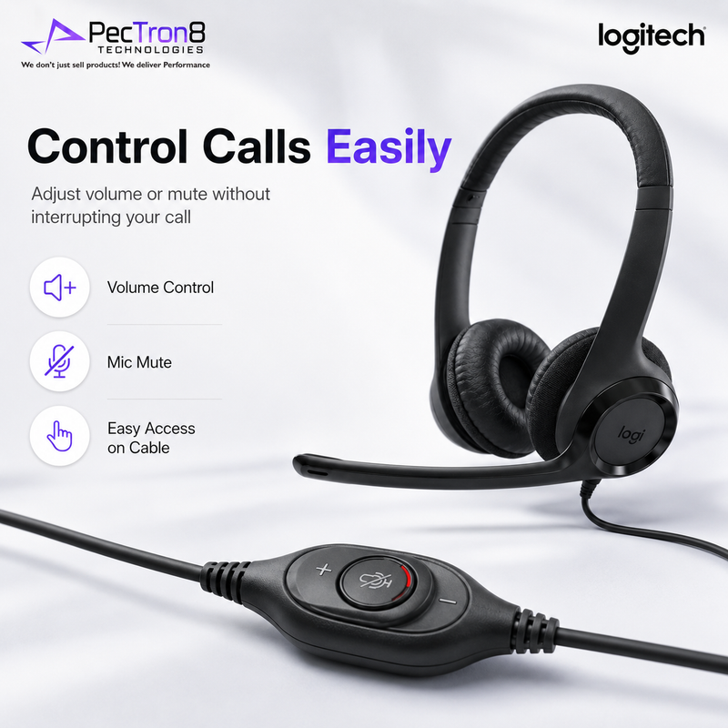 Logitech H390 USB Computer Headset Black / Rose / Off White