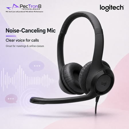Logitech H390 USB Computer Headset Black / Rose / Off White