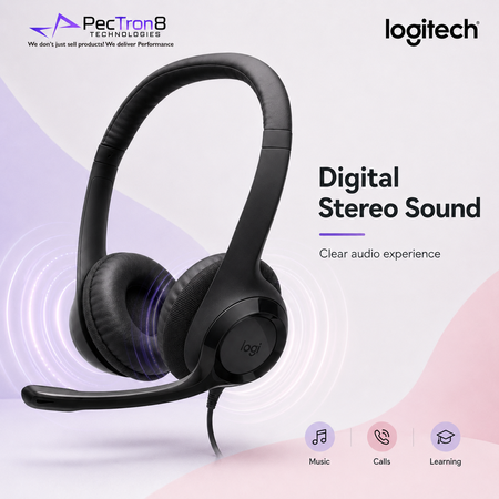 Logitech H390 USB Computer Headset Black / Rose / Off White
